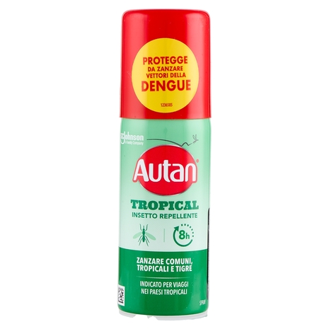 Autan Tropical Spray Mini Insetto Repellente e Antizanzare Tigre, Comuni e Tropicali, 50ml